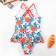 New swimsuit with printed skirt style one-piece swimsuit for girls