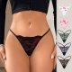 New sexy lace underwear with big red lip print thong and sexy women's T-pants