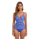 New bikini sexy printed striped swimsuit women's split swimsuit