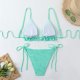Female sexy solid color split bikini suit swimsuit