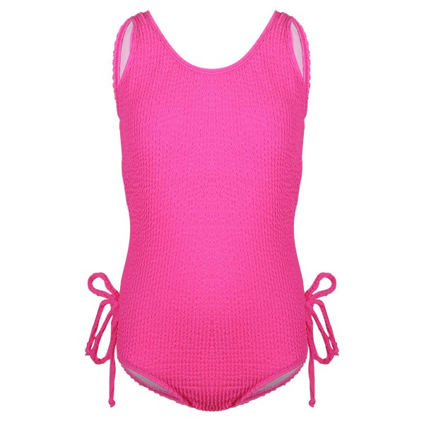 New children's swimsuit solid color mid size children's one-piece swimsuit