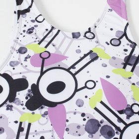 New Style Swimsuit Fashion Print Skirt-style Girls' 130-160 One-piece Swimming Suits