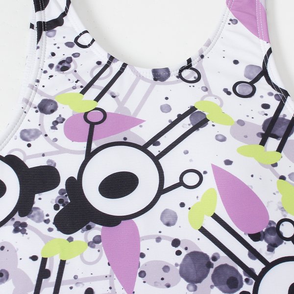 New Style Swimsuit Fashion Print Skirt-style Girls' 130-160 One-piece Swimming Suits