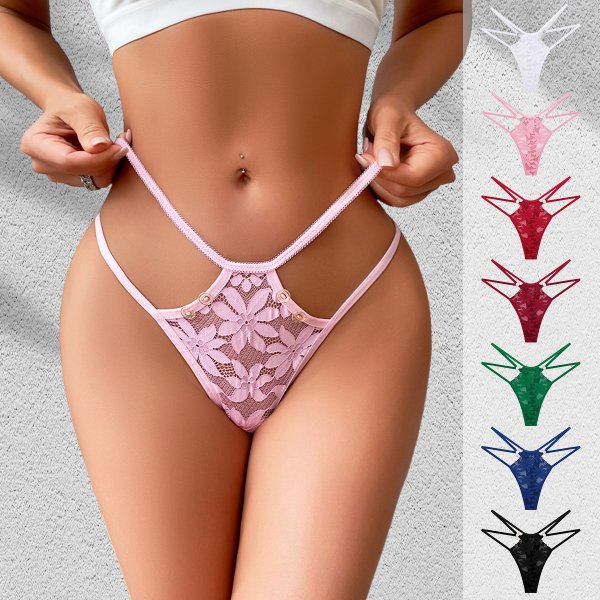 New underwear for women with low waist and seductive lace floral loop underwear
