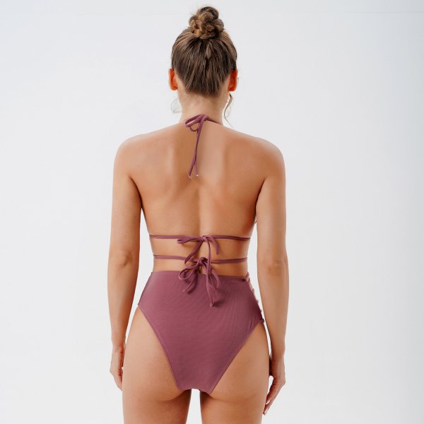 2025 new bikini solid color sexy bikini for women