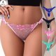 New lace multi-color knitted flower sexy, comfortable, breathable, lightweight women's thong