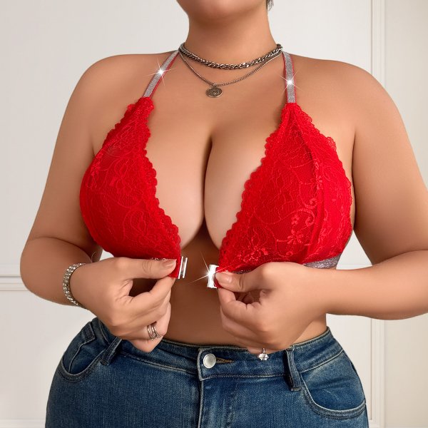 Sexy lace thin collection plus size lingerie bra