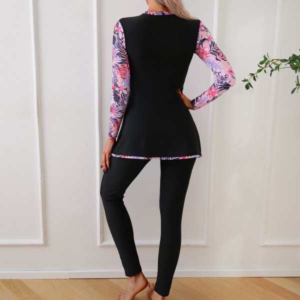 New Muslim swimsuit for women, conservative swimsuit, printed beach swimsuit, Burkini surfing suit