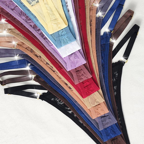 New lace bow hollow low waist sexy women's thong