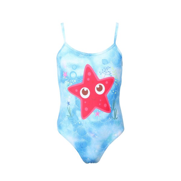 Fashionable printed one-piece swimsuit for girls