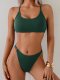 Three point bikini swimsuit, women's seaside sexy bikini