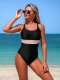 New one-piece swimsuit women's tight conservative swimsuit bikini