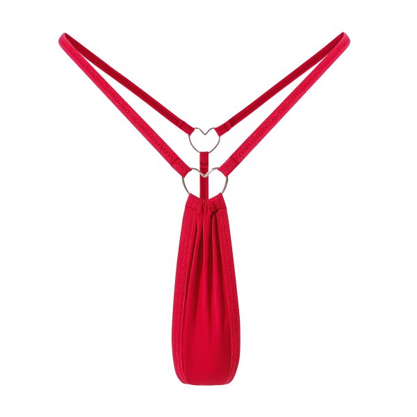 Solid color versatile T-shirt with a rope, low waist, sexy women's thong