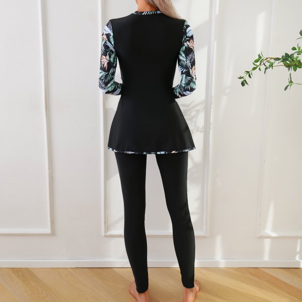 New Muslim swimsuit for women, conservative swimsuit, printed beach swimsuit, Burkini surfing suit