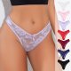 Sexy lace seducing low waisted bow tie t-shirt thong panties for women