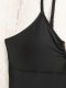 New one-piece swimsuit black sexy V-strap hollow swimsuit for women