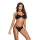 New triangle solid color multi rope hollow bikini women's swimsuit