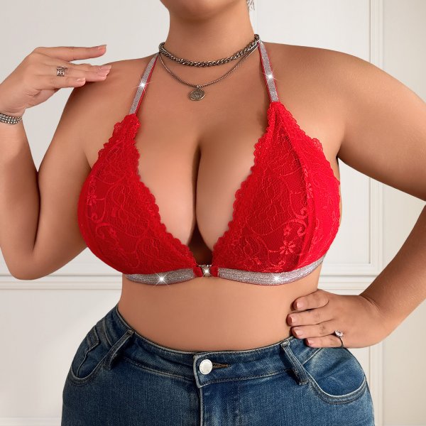 Sexy lace thin collection plus size lingerie bra