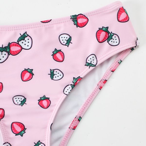 New children's swimsuit with printed ruffle edges, cute swimsuit