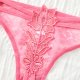 Ladies' Red Flower Lace Hollow Strip Low Waist Underwear