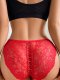 Red Floral Lace Low-Rise Thong (Juniors' Style)