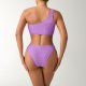 2025 new sexy solid color triangle swimsuit women's beach bikini single shoulder swimsuit
