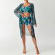 Swimsuit Long Sleeve Hoodie Split Three Piece Printed Sexy Swimsuit Women's Bikini