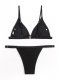 New swimsuit sexy fashion solid color bikini set swimsuit women