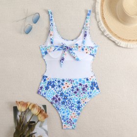 Jumpsuit sexy printed women's swimsuit backless tight swimsuit