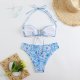 New Split Swimsuit Women's Sexy Printed Set Bikini Swimsuit