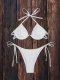 New sexy swimsuit solid color steel support style bikini set for women