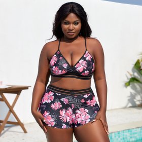 New women's plus size swimsuit with sexy printed swimsuit