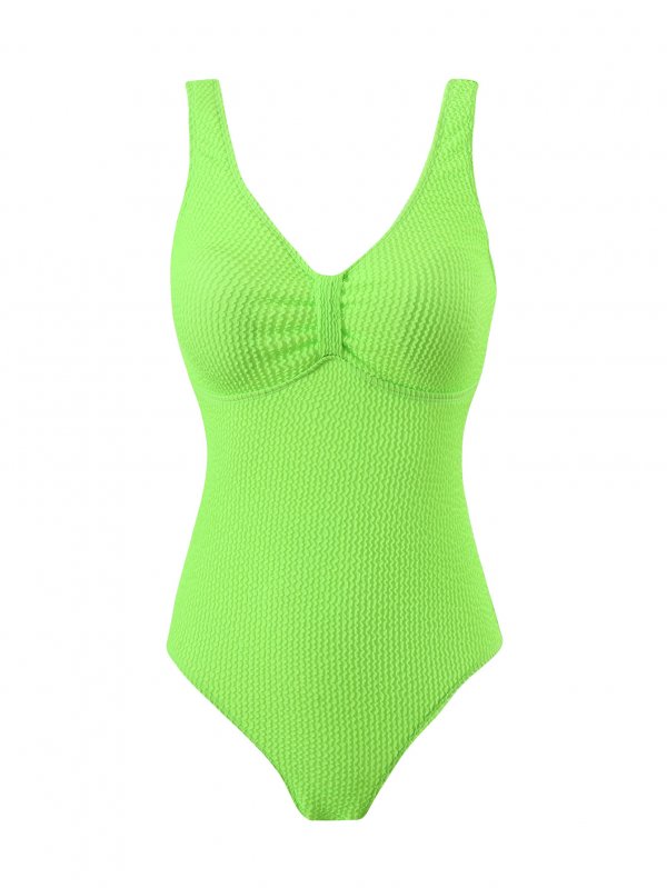 New one-piece swimsuit women's solid color sexy bikini