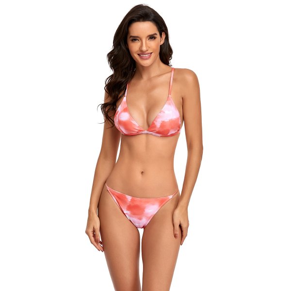 New rainbow tie dye printed swimsuit triangle bikini sexy swimsuit