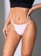 Thin and seamless sexy pure cotton crotch, low waist, breathable women's thong