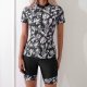 New sports split women's short sleeved printed swimsuit surfing suit set