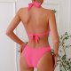 New Split Swimsuit Women's Solid Color Tight Sexy Bikini Set