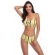 New swimsuit sexy color stripe printed split swimsuit bikin bikini