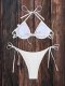New sexy swimsuit solid color steel support style bikini set for women