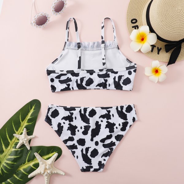 New girls' swimsuit split print bikini
