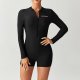 Women's one-piece long sleeved surfing suit, new flat cornered pants, diving suit, swimsuit