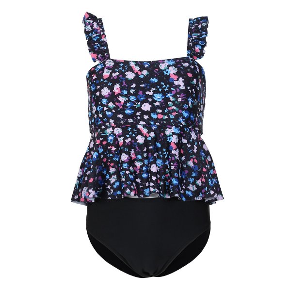 New swimsuit with fashionable printed cute split style swimsuit for girls