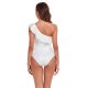 New one-piece swimsuit solid color hot stamping tight fitting swimsuit for women