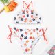 Children's swimsuit fashionable printed girls' swimsuit set