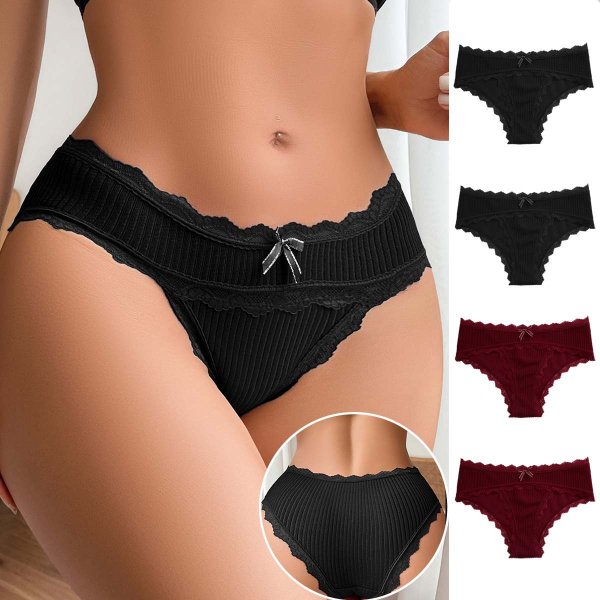 New style underwear with lace upper and breathable women\'s triangle pants