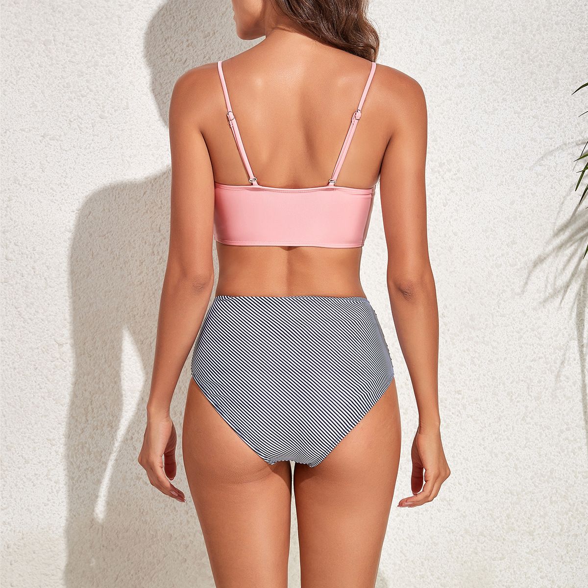 (image for) Printed High‑Waisted Underwire Bikini Set Two‑Piece Women Swimwear Bathing Suit
