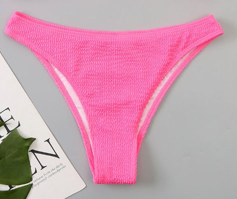 (image for) Women Solid Textured Bikini Bottom Single Triangle Swim Brief