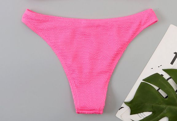 (image for) Women Solid Textured Bikini Bottom Single Triangle Swim Brief
