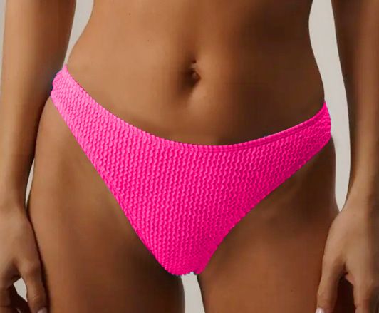 (image for) Women Solid Textured Bikini Bottom Single Triangle Swim Brief