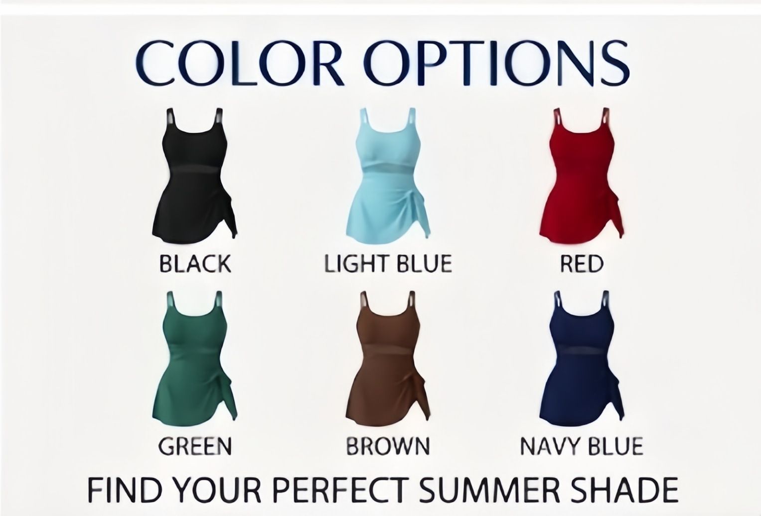(image for) 2026 Women Double Strap Side Tie Slit Swimdress One Piece Swimsuit, Modest Tummy Control Skirted Bathing Suit with Padded Cups, Multi Solid Colors S-XXL